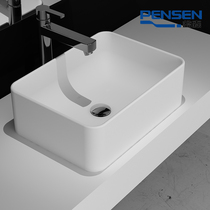 Pan Mori artificial stone platform basin simple creative square toilet bathroom cabinet washbasin 2210