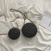 Summer small bag women 2021 New Tide fashion diamond grid chain bag Joker ins ins shoulder small round bag shoulder bag