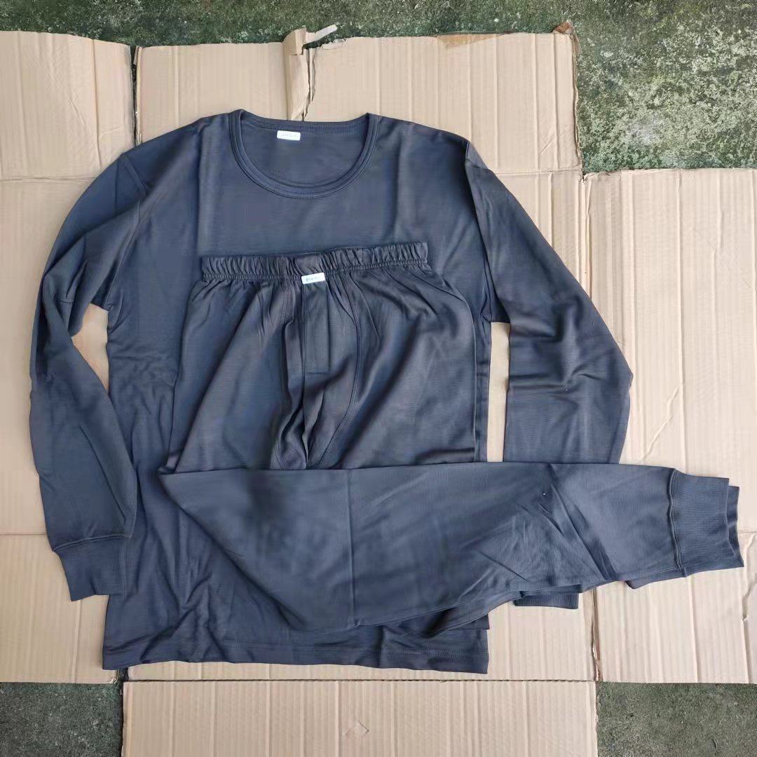 Men's male hair warm modal autumn clothes suit underwear thin cotton round neck tight bottoming warm clothes winter pants