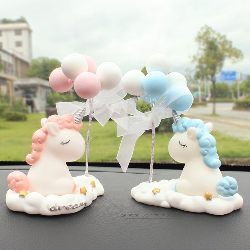 Balloon Unicorn Unicorn Combo Car Accessories Swing Piece Creative Car Pendulum can add perfume plaster base Pendulum Piece