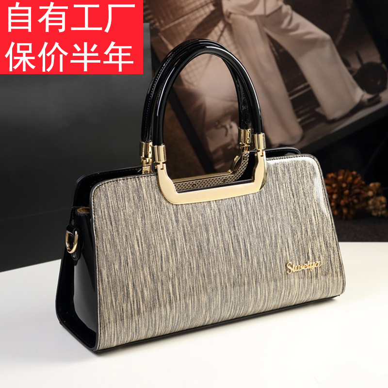 Genuine Leather Women's Bag 2026 New Fashion Trendy Style Cowhide Casual Bag Middle-Aged Mom Bag Handbag Shoulder Crossbody