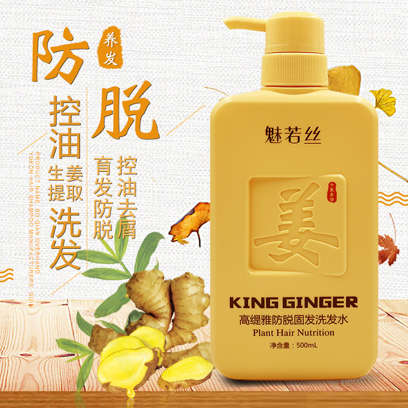Charming ginger shampoo anti-fall shampoo men and women anti-dandruff refreshing oil control shampoo dense hair solid hair lasting