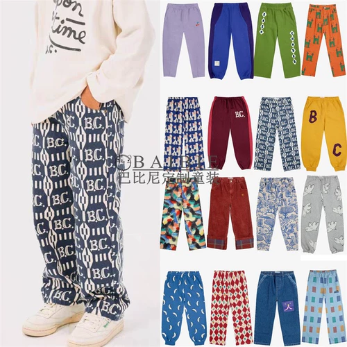 Брендовые детские демисезонные штаны, мультяшные джинсовые джинсы подходит для мужчин и женщин