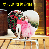 New love heart shape setting stage birthday gift girl best friend diy personality photo frame custom couple souvenir