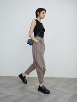 Huge likes the slim cone beam foot zipper pants wide Harlen nine broad legs pants spring and summer pants