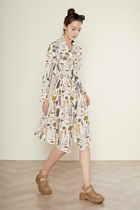 The clear goods dont back up the retro style the white wanton graffiti the long sleeve real silk printed shirt with a dress.