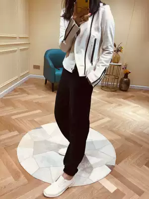 Xiangjia takes off from dusk without coating sheep leather short slim slim slim motorcycle leather casual jacket jacket women