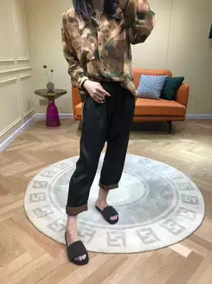 Xiangjia takes off from dusk tie-dyed printed silk shirt female temperament long sleeve mulberry silk shirt top