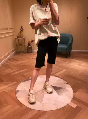 Xiangjia took off from dusk high-end denim denim shorts female thin knight five-point pants five-point pants