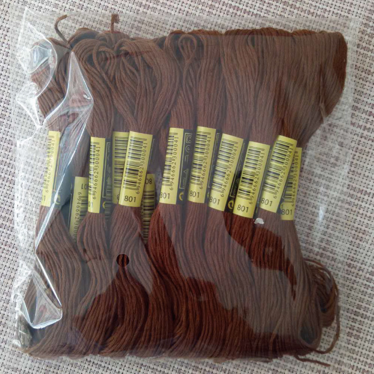 Line number 801 pack 10 cross embroidery line ecological cotton thread hand sewing embroidery thread 1 8 m 6 shares