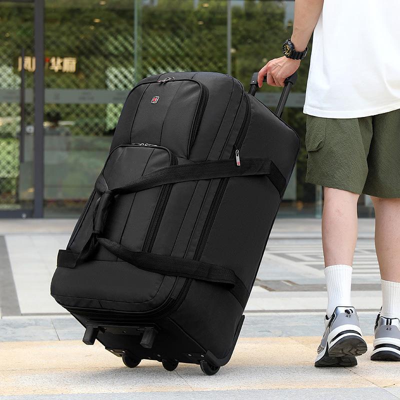 Large-Capacity Moving Trolley Bag, Men's Waterproof Travel Bag, Women's Portable Student Dormitory Quilt Storage Work Luggage Bag