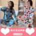 [Mua một tặng một] Bộ đồ ngủ phụ nữ mùa xuân và mùa thu bộ đồ ngủ dài tay hoạt hình rộng rãi cộng với bộ đồ ngủ học sinh béo phù hợp với mùa hè - Bộ Pajama