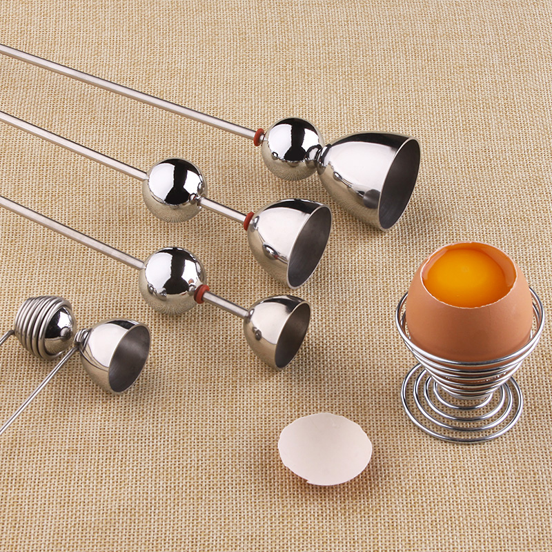 Egg Punching Knock-out Eggshell Boiled Egg 304 Stainless Steel Kowtow Egg Theorizer Sticky egg opener Eggshell Tool Breaker-Taobao