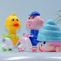 Press Pressure Small Yellow Duck Child Toy Back Force Motorcycle 1-2-3 Year Old Baby Net Red Net Red identical toy car