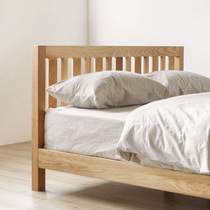 No ie All Solid wood Beds Modern Simple Nordic Japanese-Style 1 2 Single Beds 1 5 Walnut master bedroom Double bed