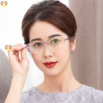 Adjustable degree Phnom Penh automatic zoom Crystal mens advanced three-use reading glasses that can be seen from far and near