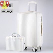 Study abroad leather high-grade youth yellow pet luggage female Small can be on the plane men 20 inch trolley box finishing 28
