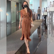 International big card strangle the thin and thin temperament famous Sister Yuanyan is light and small and fragrant windy and dresses the summer advanced sense texture of the dress