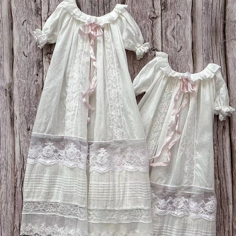 Bjd Three-Piece Doll Clothes, Vintage Lace Patchwork Nightgown, Finished Doll Clothes Bjd Three-Piece Doll Clothes, Vintage Lace Patchwork Nightgown, Finished Doll Clothes
