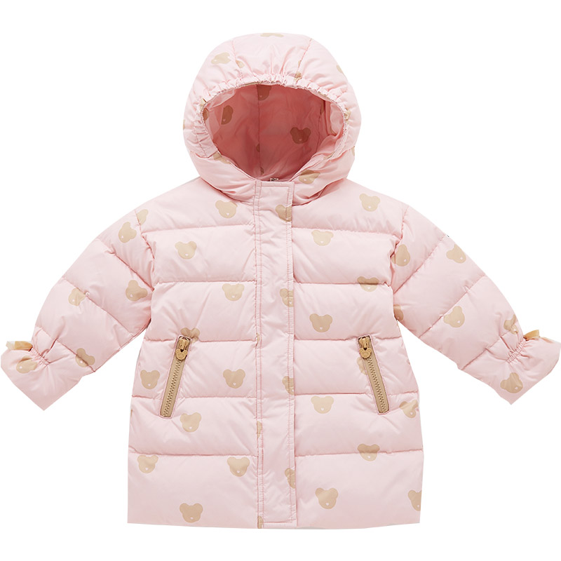 Desa Baby Baby Xuống Jacket Medium-Length 2019 của Winter Mang New Trẻ em Fun in trùm đầu xuống áo khoác.