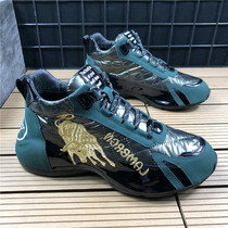 2021 Spring new thick bottom sneaker lacing splicing embroidered high bunch shoes personality trend casual heightening shoes man