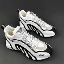 Winter new internet red sports old daddy shoes inner heightening men running tide shoes Korean version plus suede bag bottom casual mens shoes