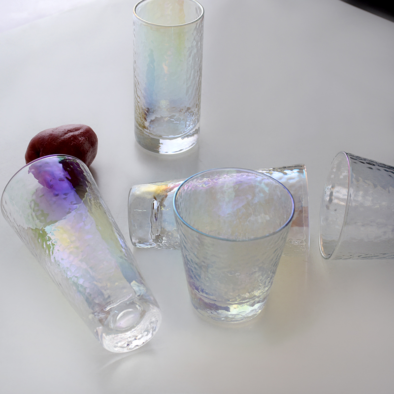 Japanese creative dazzle see hammer eye grain glass glass glass cups cold ultimately responds fruit juice milk cup suit