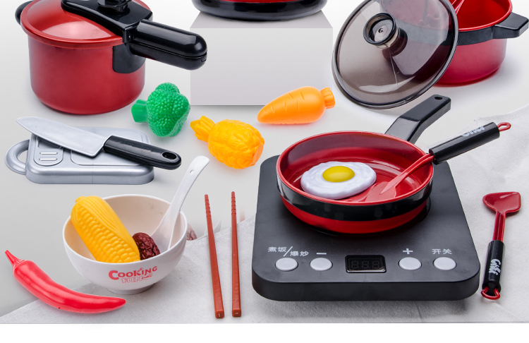 Children's house kitchen toy girl set 6 baby cooking pot little boy 2 girl cooking simulation kitchenware