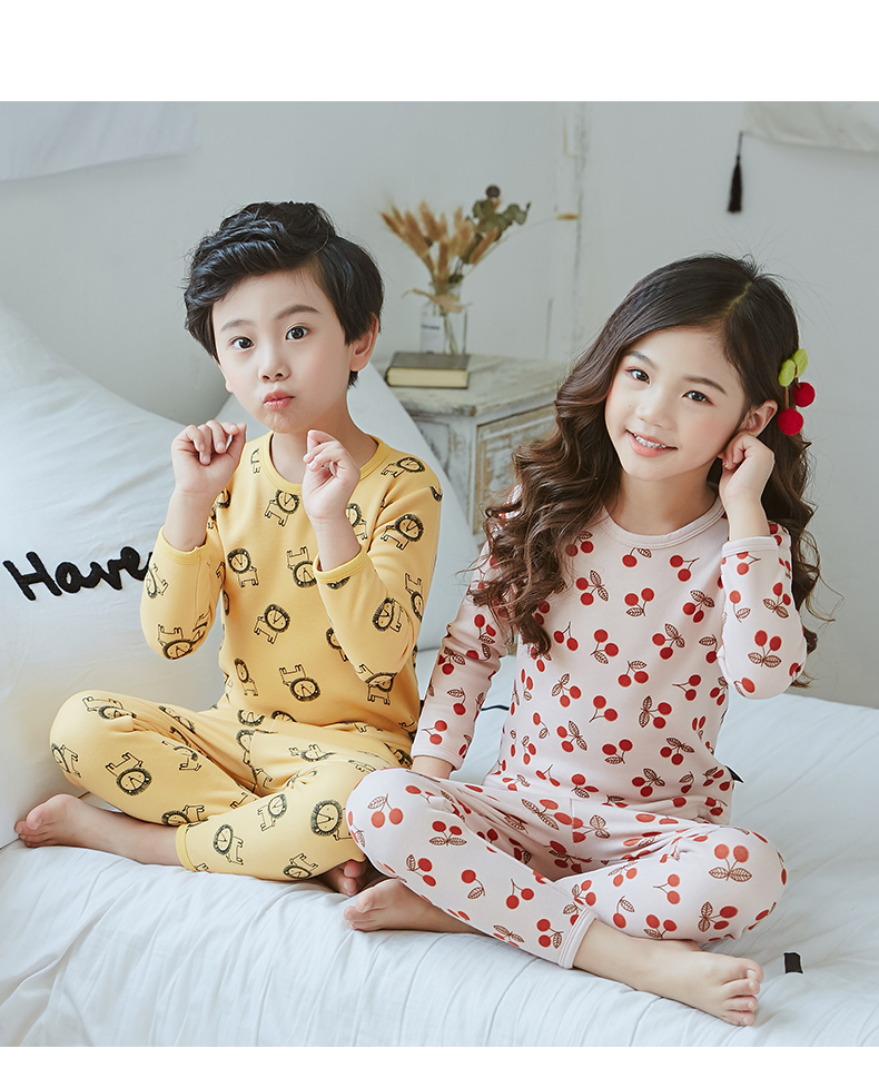 Cô gái mùa thu quần áo mùa đông 1 cộng với nhung dày 3 bộ đồ ngủ bé trai 5 mùa thu và mùa đông trẻ em 7 dịch vụ tại nhà bộ đồ lót nhiệt mua bộ đồ cho bé