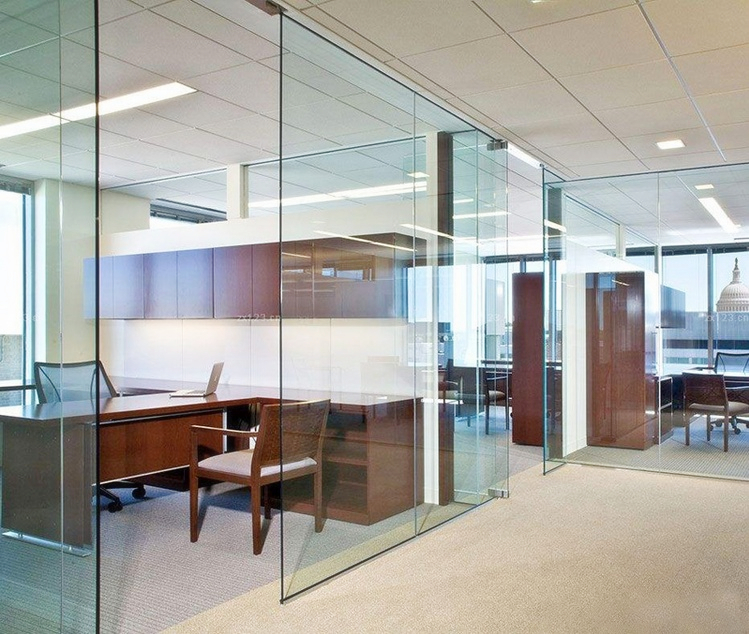 Free design package installation 12 centiposteless steel-steel transparent frosted glass partition wall office plant partition