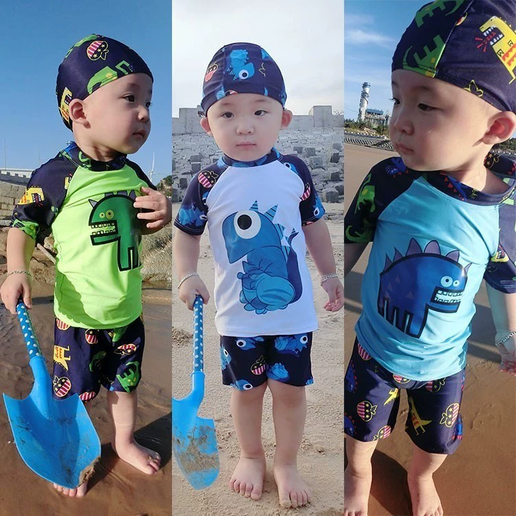 Áo tắm cho bé trai hợp thời trang trẻ em trẻ con 1-3 tuổi. - Bộ đồ bơi của Kid bộ đồ nàng tiên cá cho bé