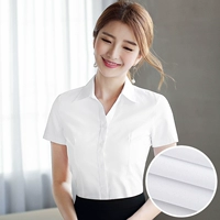 Белый, V-образный вырез, короткий рукав