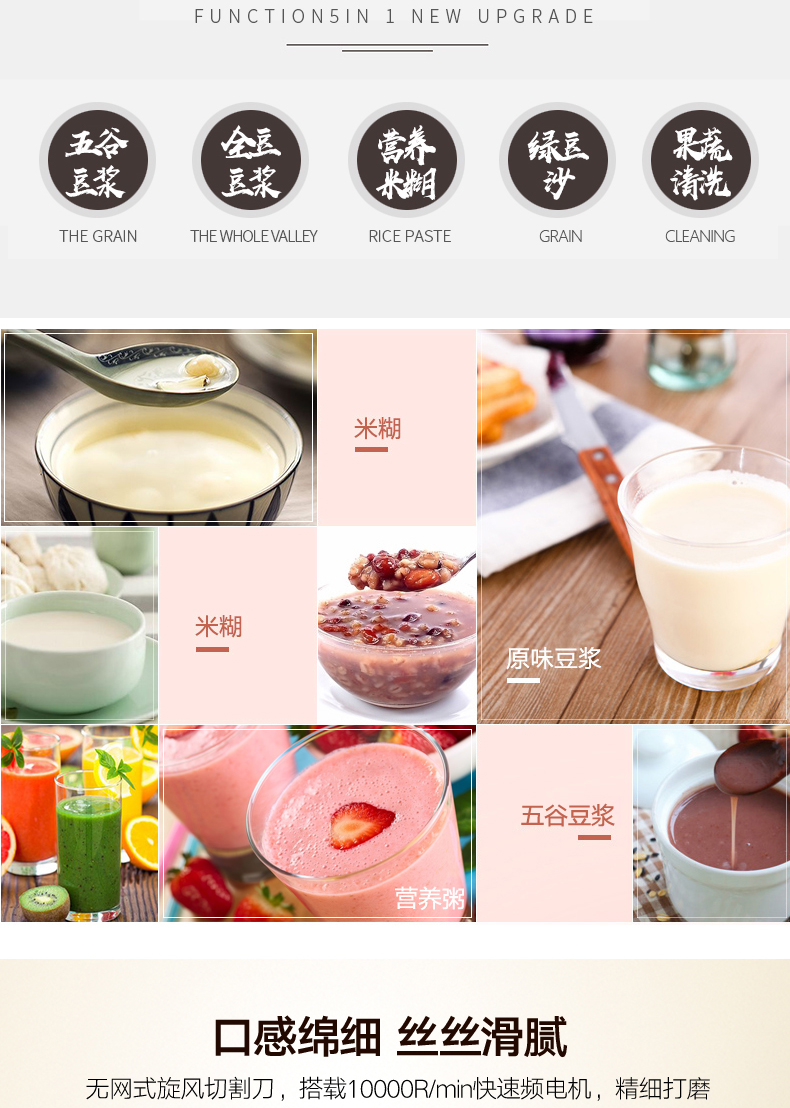 máy xay đậu nành công nghiệp Máy làm sữa đậu nành đa chức năng đậu khô lọc miễn phí thông minh tự động vệ sinh sưởi ấm bằng thép không gỉ tường bị hỏng 1,8 l máy ép đậu nành