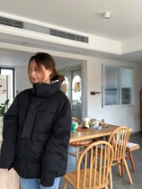 Seoul teen girl black card in its color long and down to serve 80% white duck suede good texture