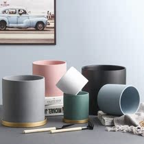 Advanced sense flower pot Nordic simple ceramic large creative personality with tray home green radish Phalaenopsis potted pot