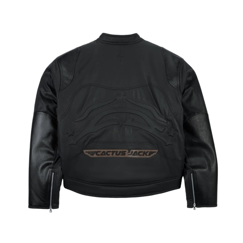 Nike Jordan Travis Scott Collaboration Wang Jiaer Same Style Biker Jacket Dz5474