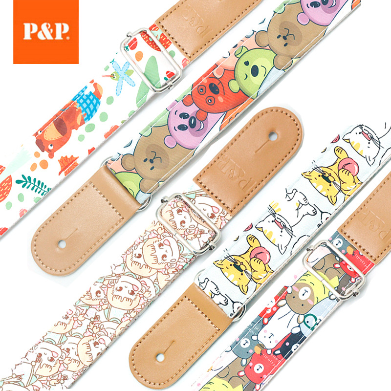 2020 folk guitar strap personality student ukulele shoulder strap bass classic messenger strap accessories popular