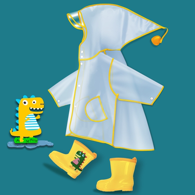 幼儿宝宝1~3岁男女童雨衣雨鞋套装