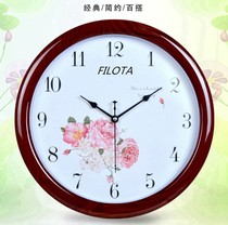 European pastoral style large fashion personality wall clock living room bedroom clock mute home round wall clock