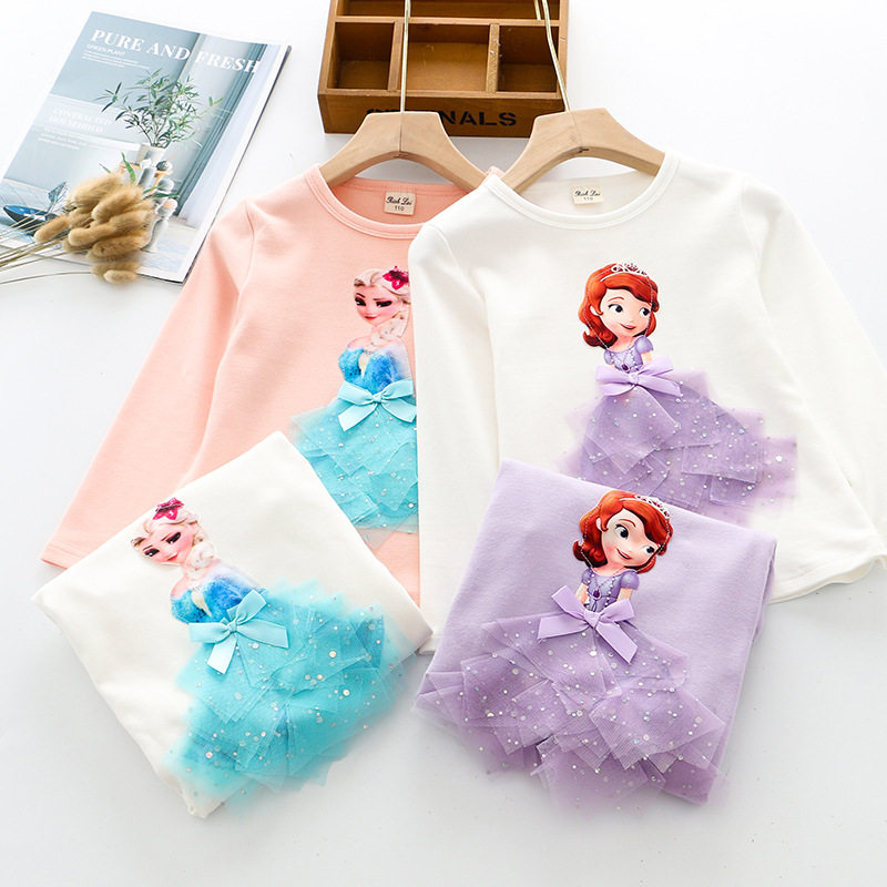 Girls long-sleeved T-shirt children's autumn new bottoming shirt 2022 baby girl spring and autumn all-match round neck top