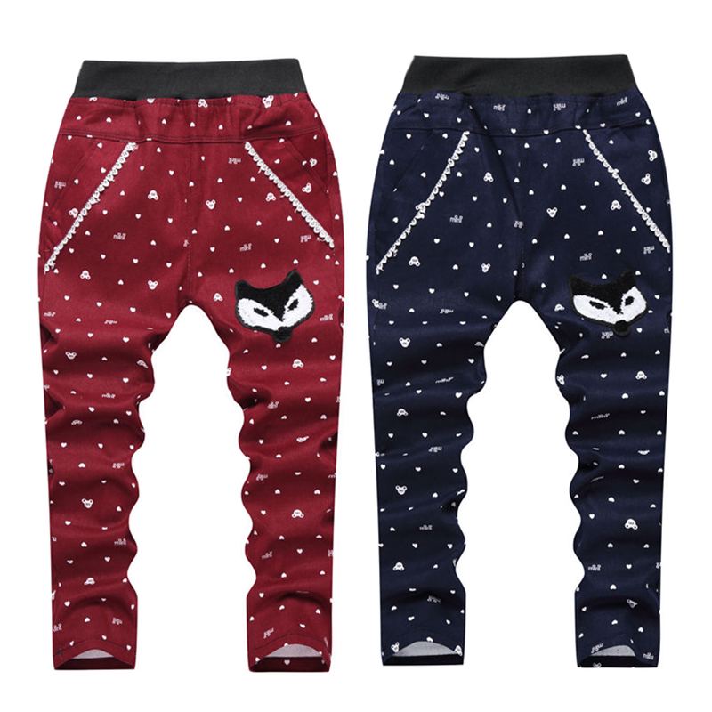 Qingkura Girl Pants Spring Autumn Money long pants New Korean version CUHK Girl girl smoke pipe pants children up-close for leisure