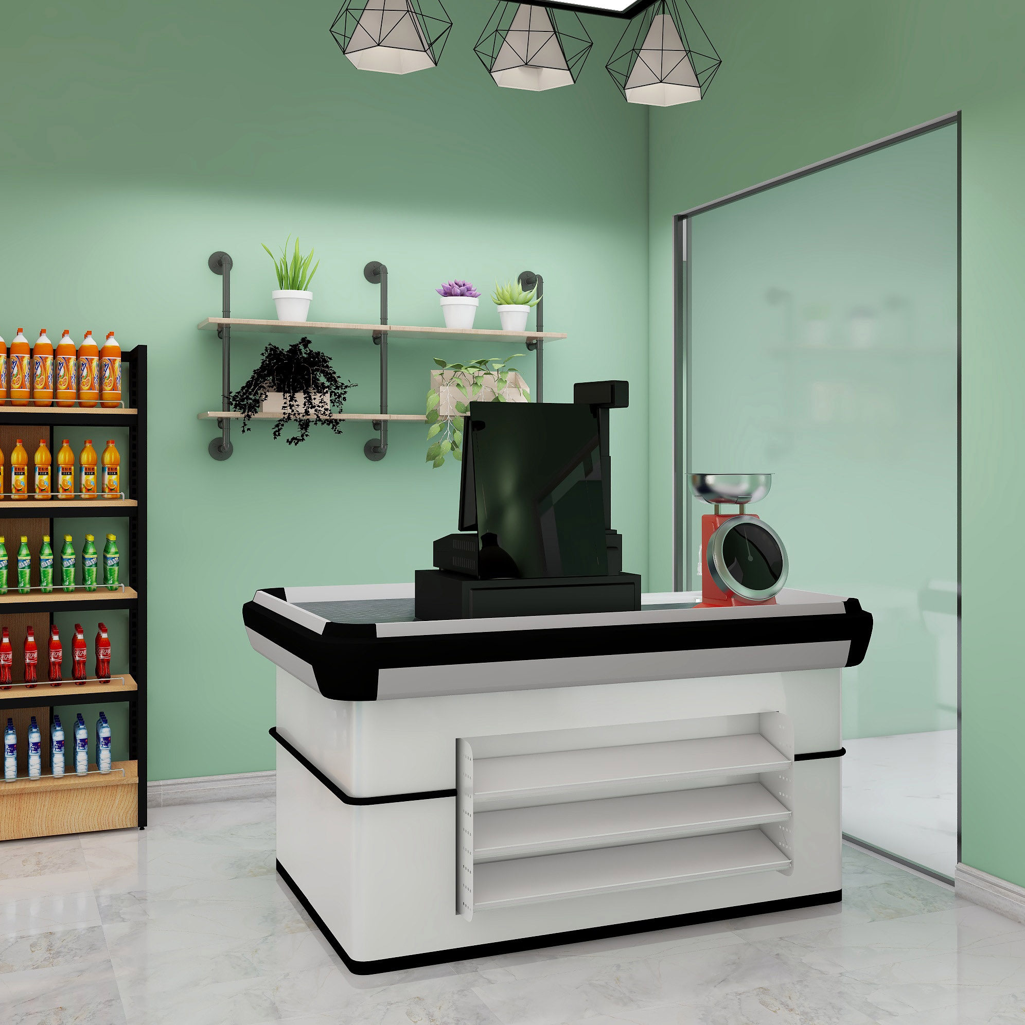 Clear simple chewing gum Supermarket checkout counter Bar Leisure Food Hotel Pharmaceutical Receivable Table Boutique