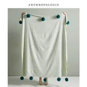 Anthropologie tóc bóng len trang trí chăn Mỹ nhập khẩu thông thường trong gia đình và sofa chăn thoải mái - Ném / Chăn