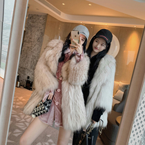 Xu Lin mini raccoon fur coat one-piece coat female 2021 new European station thickened thin fur coat