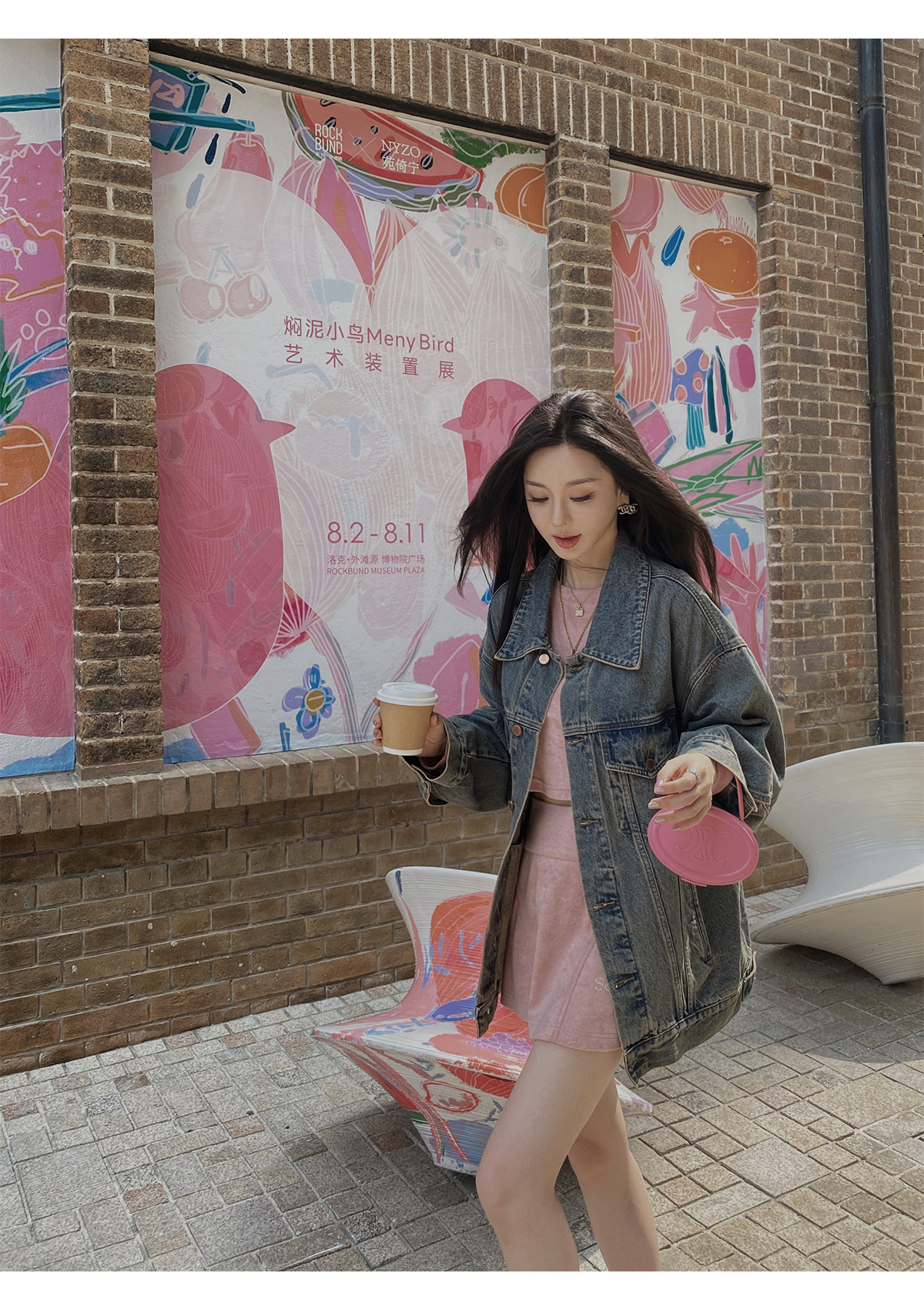 汉服上装 ministudio徐琳「西部单宁」新汉服廓形水洗灰牛仔外套