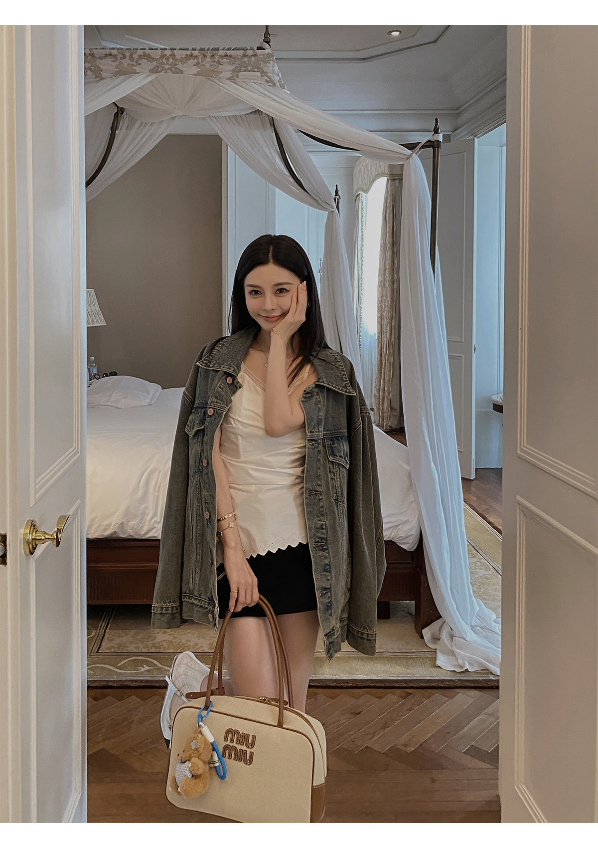 汉服上装 ministudio徐琳「西部单宁」新汉服廓形水洗灰牛仔外套