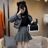 Осенний комплект, куртка, юбка в складку, популярно в интернете, в стиле Шанель