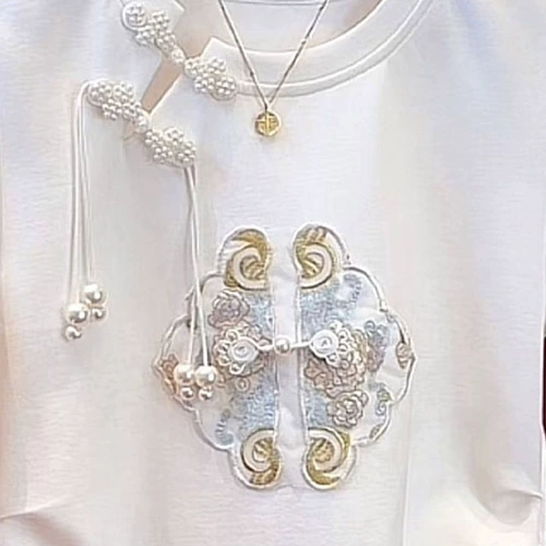 Хлопковая модная футболка с коротким рукавом, китайский стиль, свободный крой