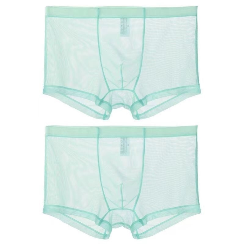 Summer Men's Underwear, Men's Boxer Briefs, Ice Silk Sexy Ultra-Thin Transparent Underwear, Men's Fully Breathable Mesh Youth Trend Summer Men's Underwear, Men's Boxer Briefs, Ice Silk Sexy Ultra-Thin Transparent Underwear, Men's Fully Breathable Mesh Youth Trend