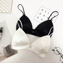 Summer wild sexy bandeau breast wrap without rims Beautiful back thin shoulder suspender underwear Student triangle cup bra female